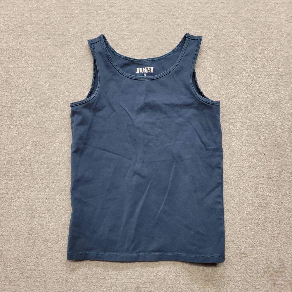 Duluth Trading Co Toddler 3T Blue Tank Top Sleeveless Kids Shirt